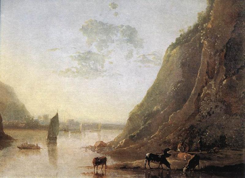 CUYP, Aelbert River-bank with Cows sd china oil painting image